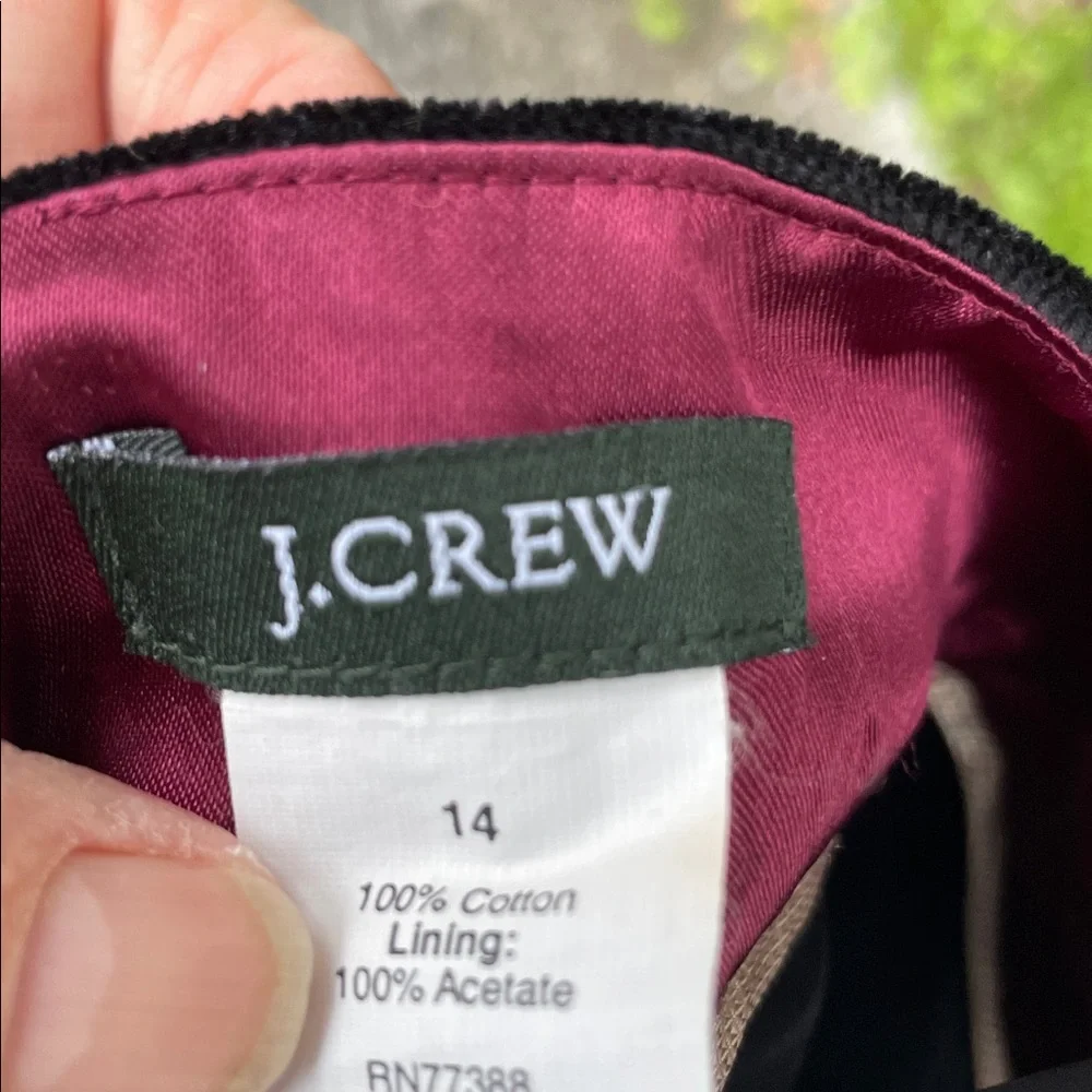J.Crew polkadot velvet pencil skirt